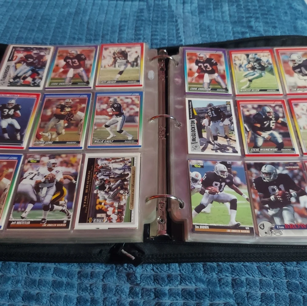 Pro Line/Ground Force Football Cards In Binder 600 Cards